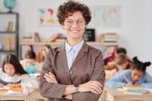 professora sorrindo